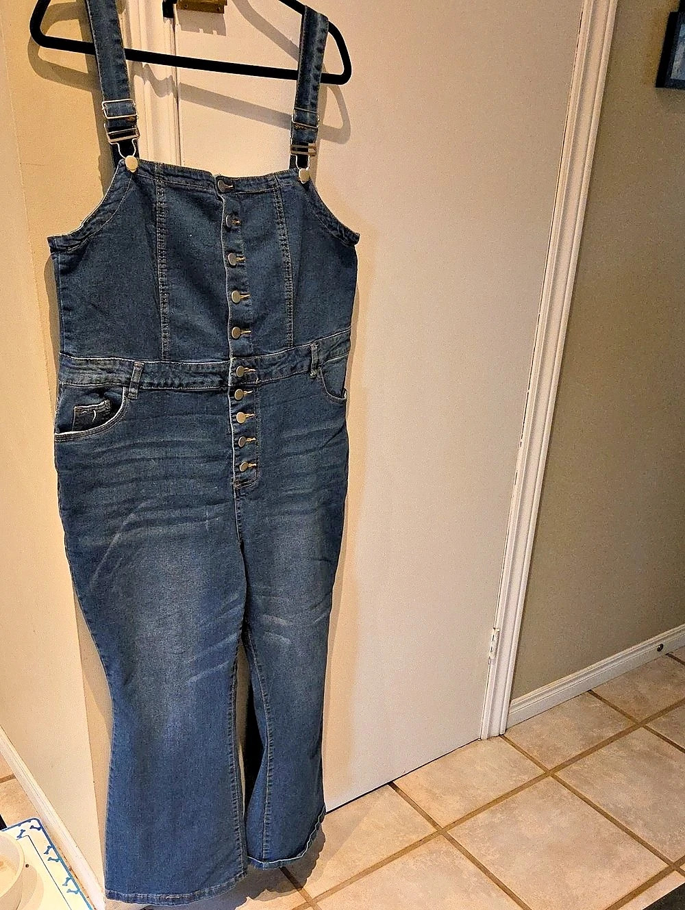 Denim Overalls in Blue Size 3XL